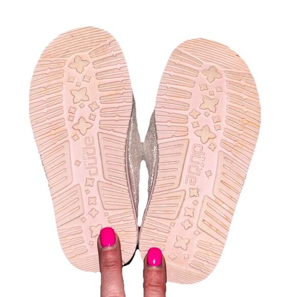 Hey Dude Sparkle Shoes Pink Glitter Size Toddler K8 - Picture 6 of 8